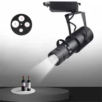 Theater Stage Zoom Spotlights, LED Focus Logo Projector Track Lights,Industrial Gobo Lights for Company Restaurant Store Wedding 1
