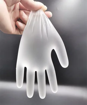 

In Stock! Disposable Gloves 100pcs/Bag Disposable Powder-free Industrial Food Safety 3mm Translucent Pvc Gloves Nitrile Gloves