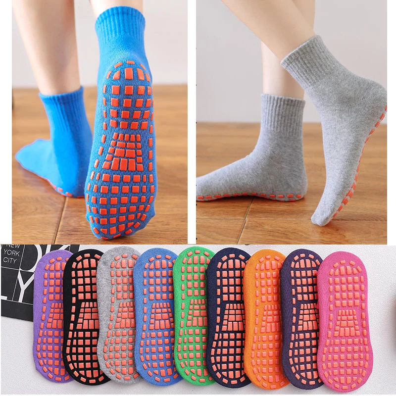 

5 Pairs Women Damping Pilates Quick-Dry Cotton Yoga Socks Anti-Slip Foot Massage Ballet Slippers Adult Child Trampoline Socks