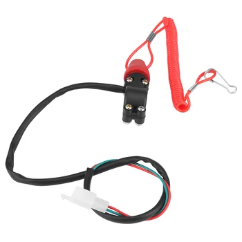 

7/8inch Motorcycle waterproof Boat Outboard Engine Motor Kill Stop Switch W/ Tether Lanyard Cord Fits Most Outboard Engine Motor