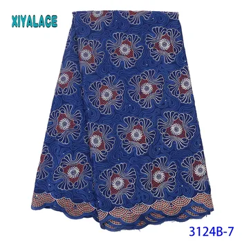 

Luxury Pure White Black African Mesh Lace Fabrics 2019 High Quality Nigerian French Tulle Lace with Stones Lace Fabric YA3124B-7