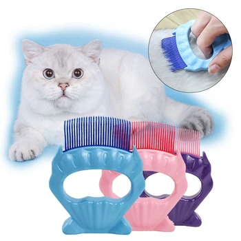 

Comfort Pet Hair Deshedding Brush Comb Cat Groomer For Cat Grooming Tool Ear Shape Shell Hair Removal Comb Hair Pet Cleaning