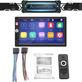

New 7-inch High-definition Bluetooth Car MP5 Player, Car Audio And Video MP4 Card U Disk Radio, Central Control Modification