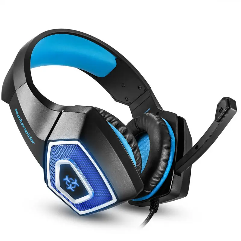 PYMH Hunterspider V1 Stereo Bass Game Gaming Headset for PS4 Slim Pro Xbox One PC Mic
