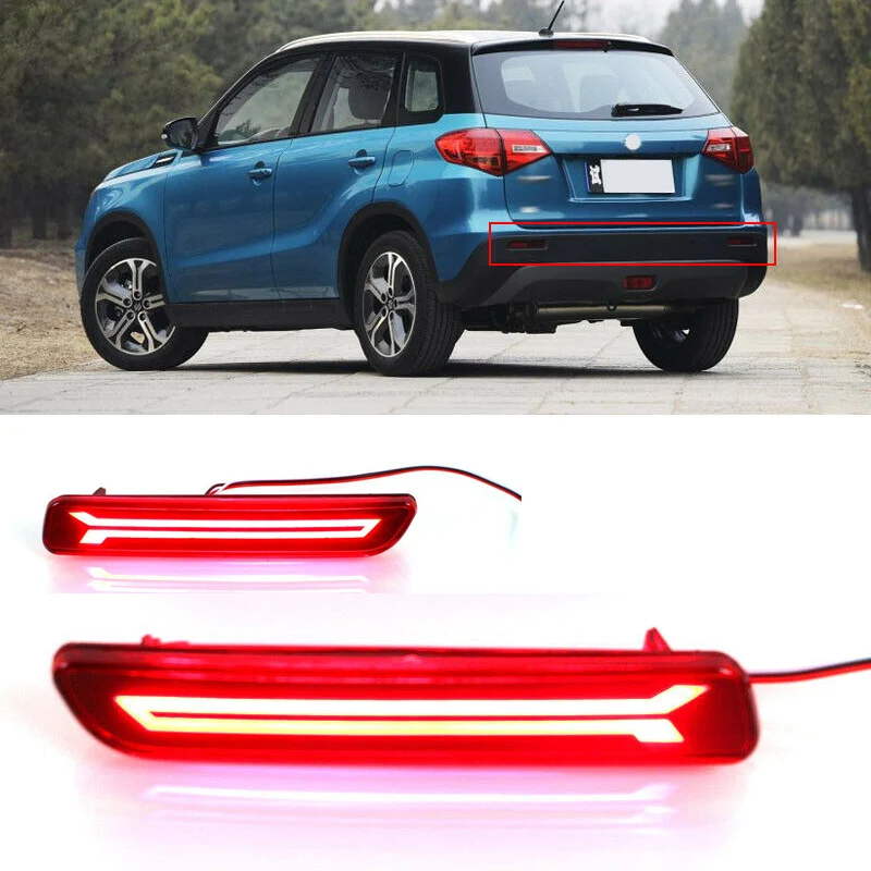 2PCS Car Led Brake Lights rear bumper lamp reflector brake tail styling For Suzuki Ertiga Ciaz Vitara S-Cross SX4 Splas | Автомобили и