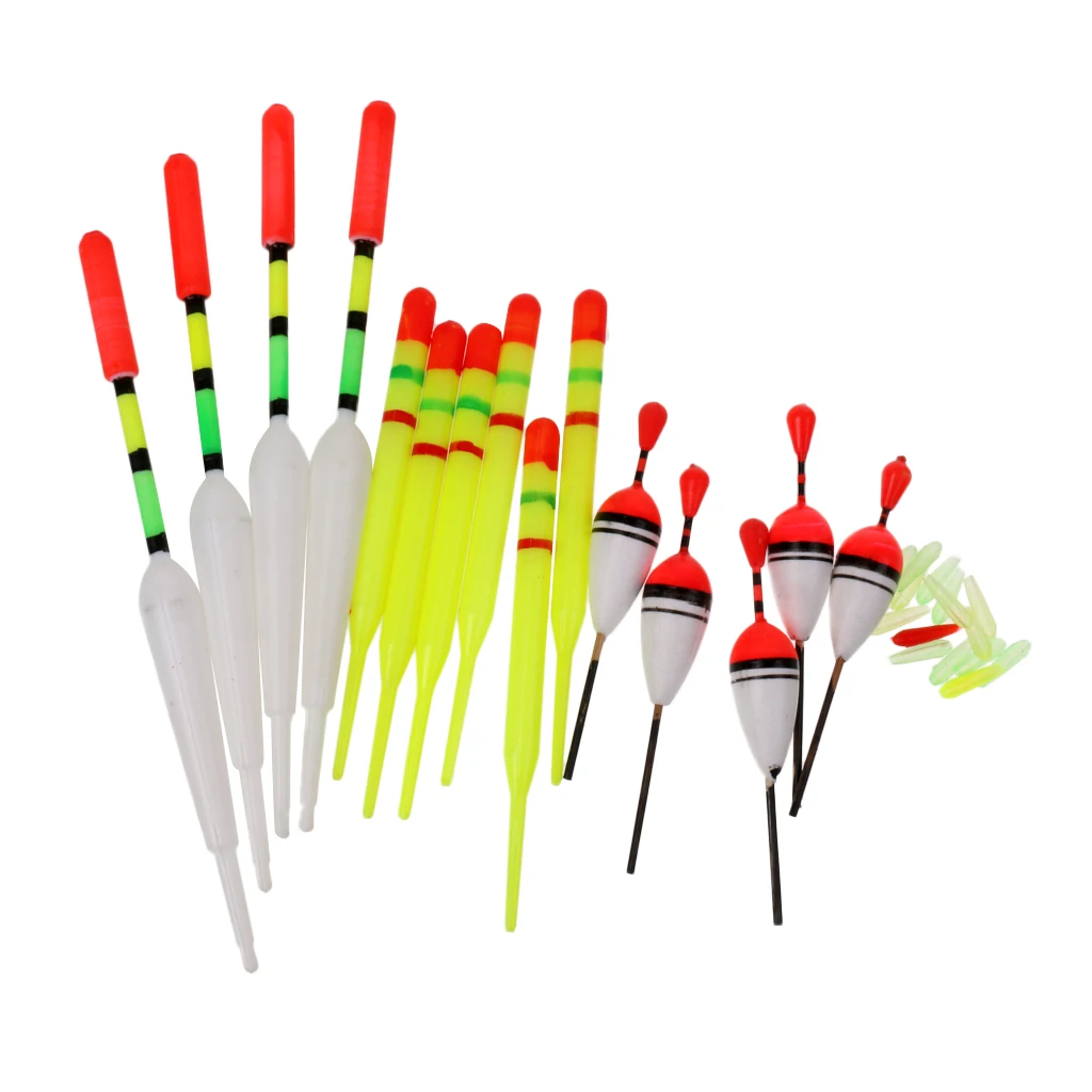 Set of 15 Plastic Fishing Floats Slip Drift Tube Indicator Fishing Slip Bobbers