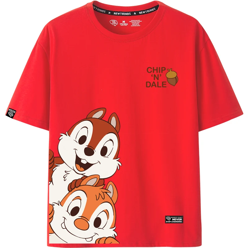 Disney Chic Fashion Chip N Dale Chipmunk Cartoon O Neck Women T Shirt Unisex Couples Cotton Tee Short Sleeve Tops 8 Colors T Shirts Aliexpress