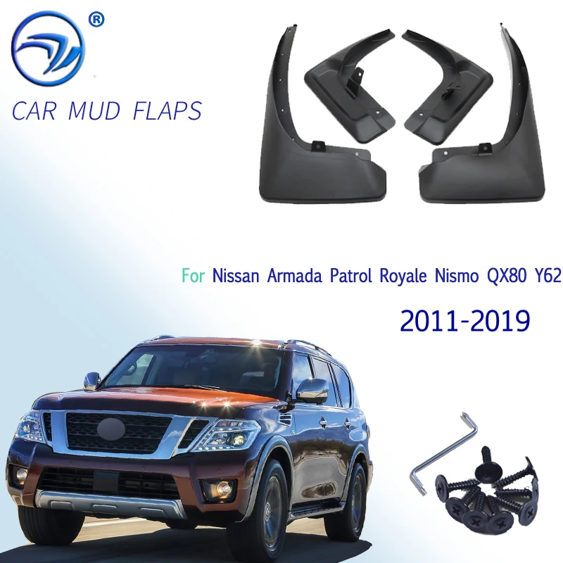 

4PCS Mud Flaps Mudguard For Nissan Armada Patrol Royale Nismo QX80 Y62 2011-2019 Splash Guard Mudflap 2012 2013 2014 2015 2016