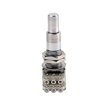 

B100K Guitar Bass Mini Dual Pots Stacked Concentric Potentiometer w/Center Detent Musical Instrument Parts Accessory
