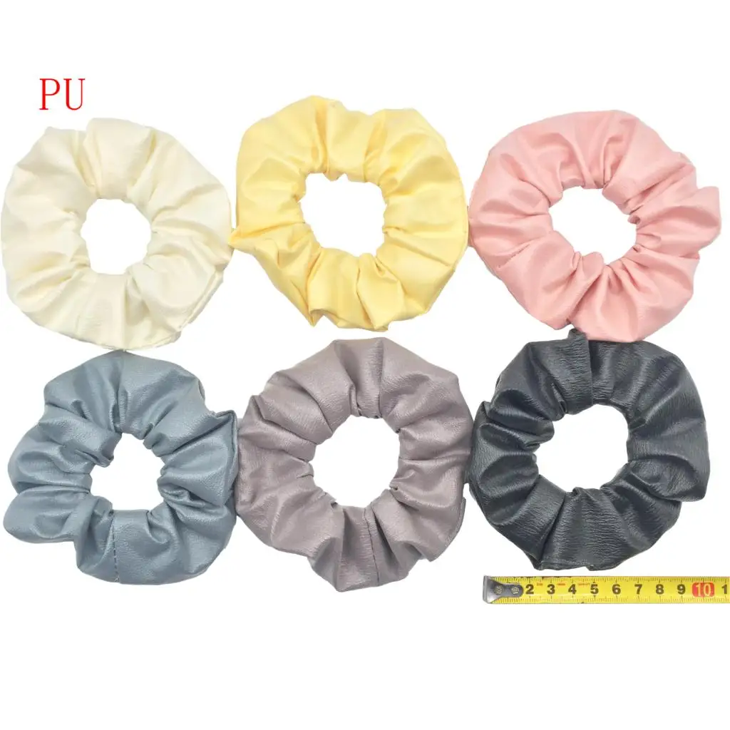 PJ038-B-6PCS 6 шт./партия, бархатные эластичные резинки для волос, резинки для волос для девочек, не складываются, леопардовые женские блестящие шифоновые Цветочные резинки - Цвет: PJ038-B-6PCS