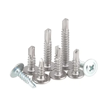 

GuHua 410 Stainless Steel Cross Large Pan head Drill tail Self Tapping Screw Phillips Truss Self Drilling screws m4.2M4.8 20pcs