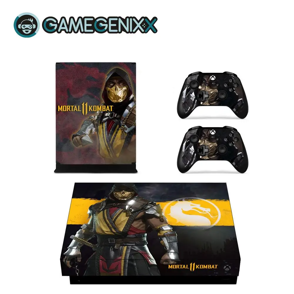GAMEGENIXX виток винилопласта с наклейкой для консоли Xbox One X и 2 контроллера-mmoral Kombat