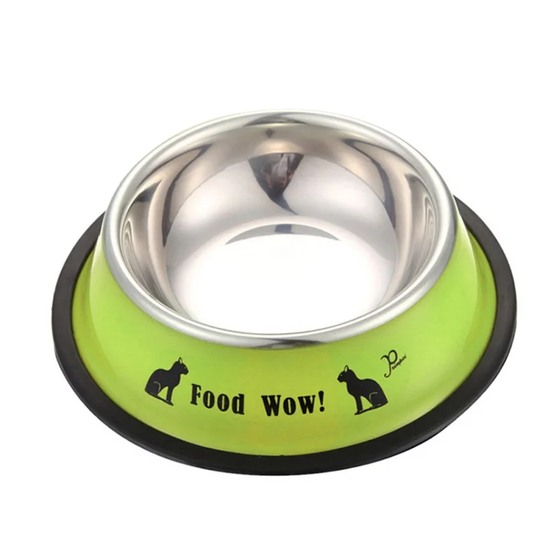 

Cute Cartoon Dog Bowl Pet Senior Stainless Steel Bowl Durable And Non-Toxic Dog Feeding Pet Supplies