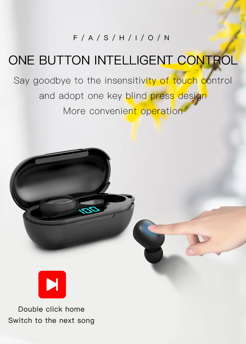 H6 TWS наушники для Redmi Airdots светодиодный дисплей беспроводные наушники Bluetooth V5.0 наушники с микрофоном для iOS и Android PK A6S E6S A6X