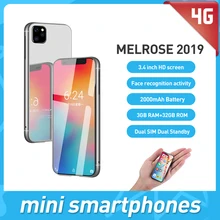 

Melrose 2019 Super Mini Smartphones 3.4 Inch Ultra Slim Quad Core Mobile Phone Android 8.1 Face Recognition 5MP 4G LTE phone