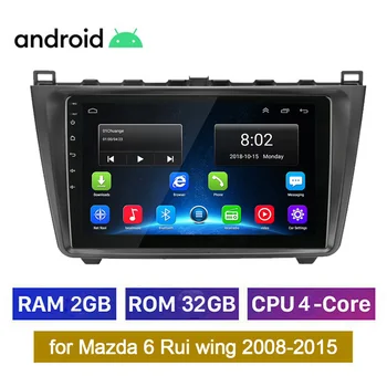 

2din Android 9.1 Car Radio GPS Navigation Wifi for Mazda 6 Rui wing 2008 2009 2010 2011-2015 2G+32G Car Multimedia Video Player