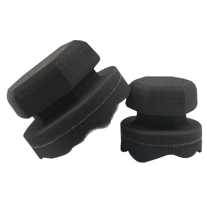 

Professional Make Detailing Easier Wave Type Tire Dressing Tools Hex Grip Applicator Handheld Tire Waxing Sponge