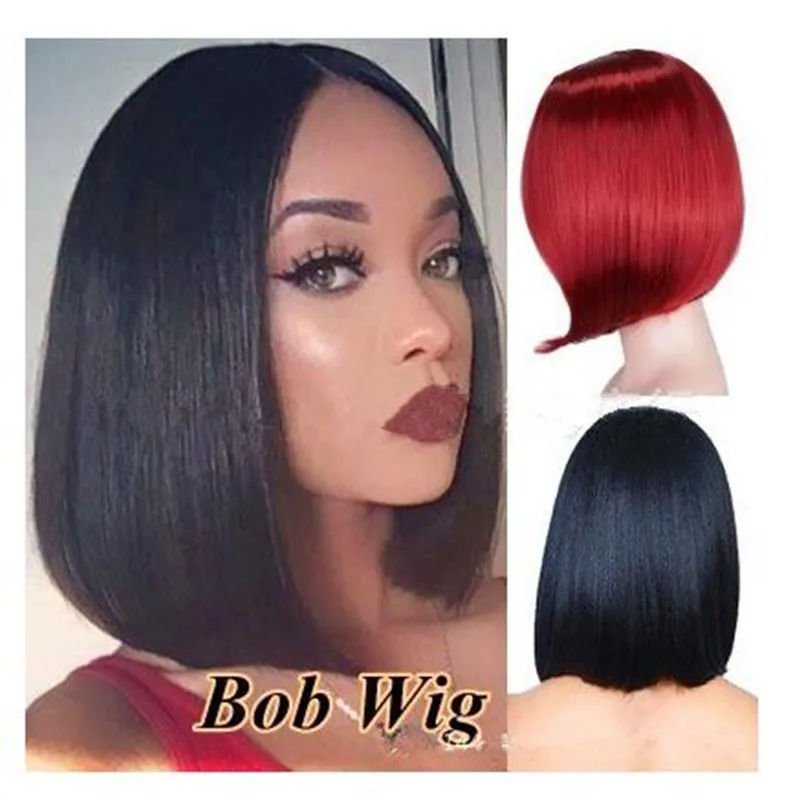 

Short Lace Front Human Hair Wigs For Black Women Brazilian Straight Remy 13X4 Lace Closure Bob Lace Wig pre plucked baby hair