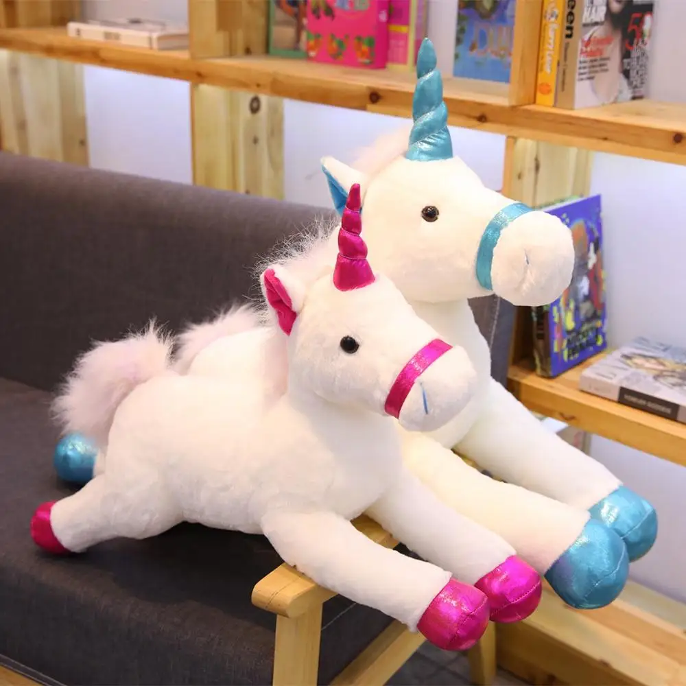 60/80 см тигантский носорог с единорогом из плюша мягкие детские дети Kawaii Единорог плюшевая зверушка-игрушка детские, для малышей Подарки на день рождения