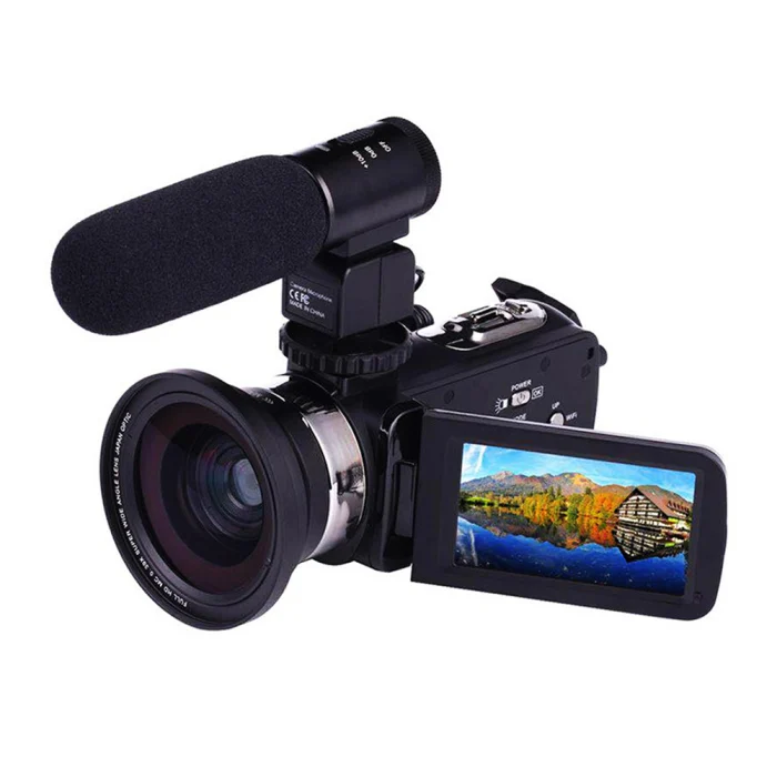 4K WiFi Ультра HD 1080P Цифровая видеокамера DV с объективом+ микрофон LHB99