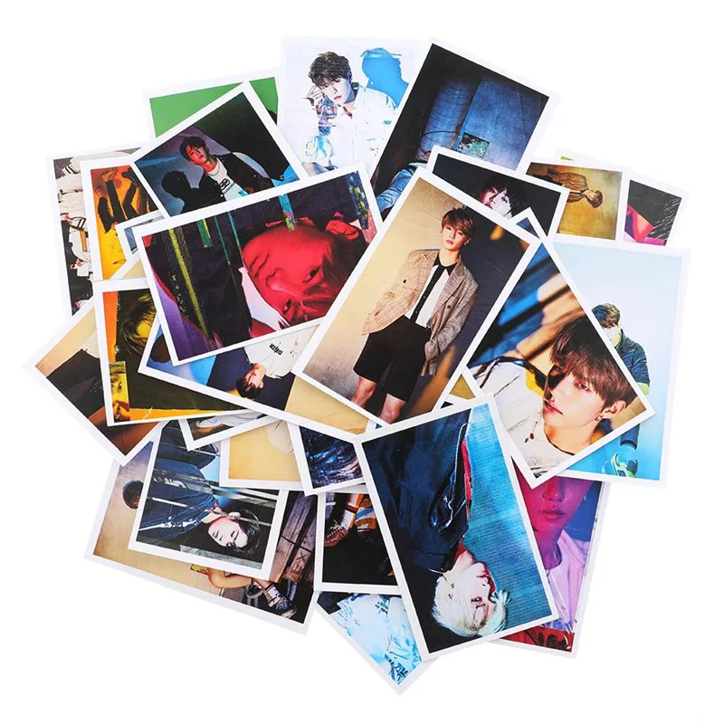 

New Fashion 30pcs/set New K-POP STRAY KIDS Lomo Cards Self Made Paper Photo Cards For Fans Collection Gift