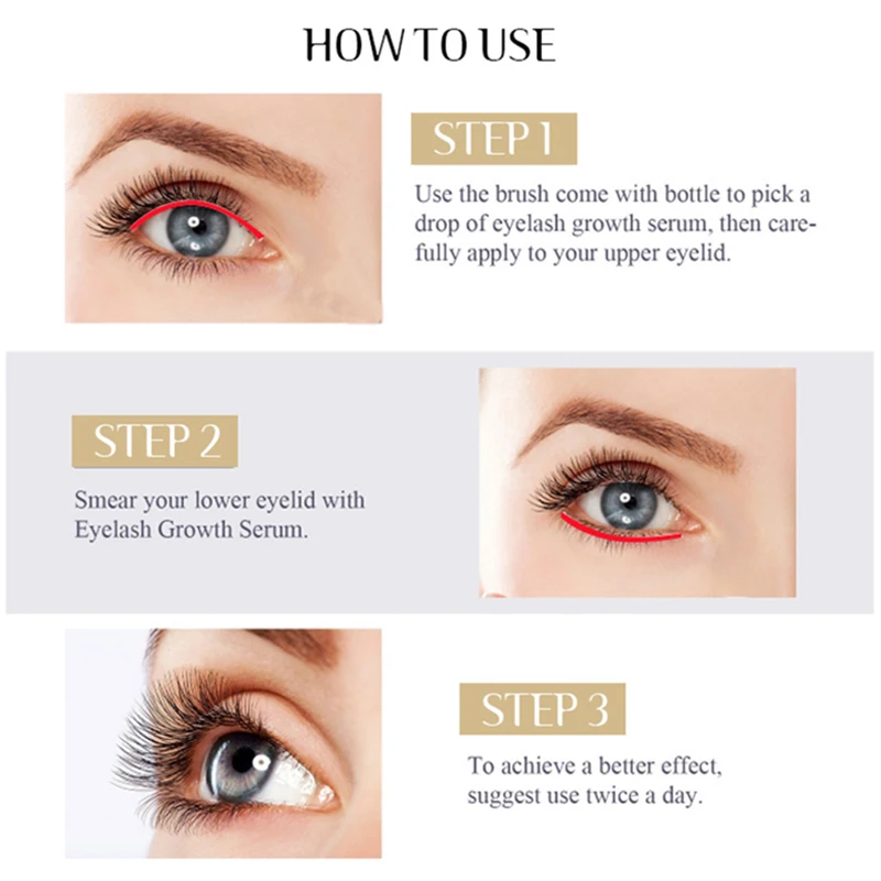 Natural Eyelash Growth Serum Liquid Eyebrows Grow Eyelashes Enhancer Longer Thicker Eye Lash Extension Makeup Cosmetics Eye Care