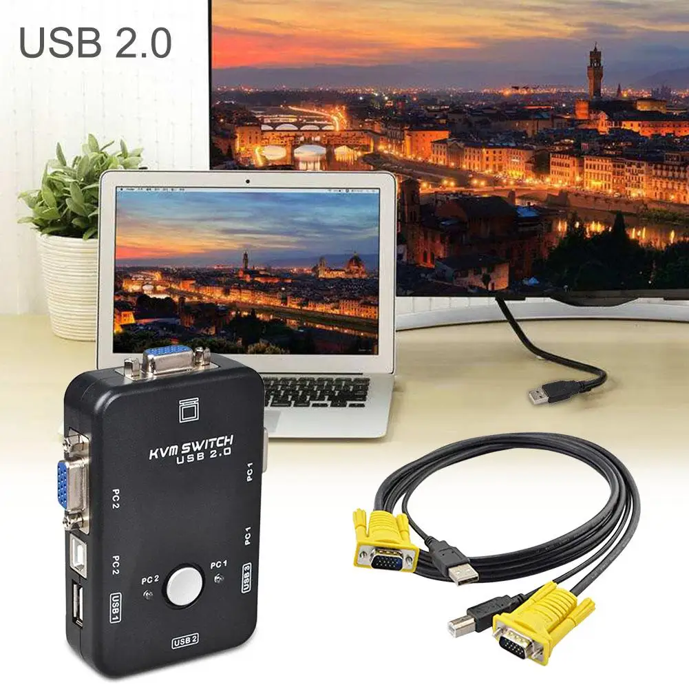 Switch KVM Cable 2.0 KVM Switch Port W Cables for Computer Mouse Keyboard Monitor #CO