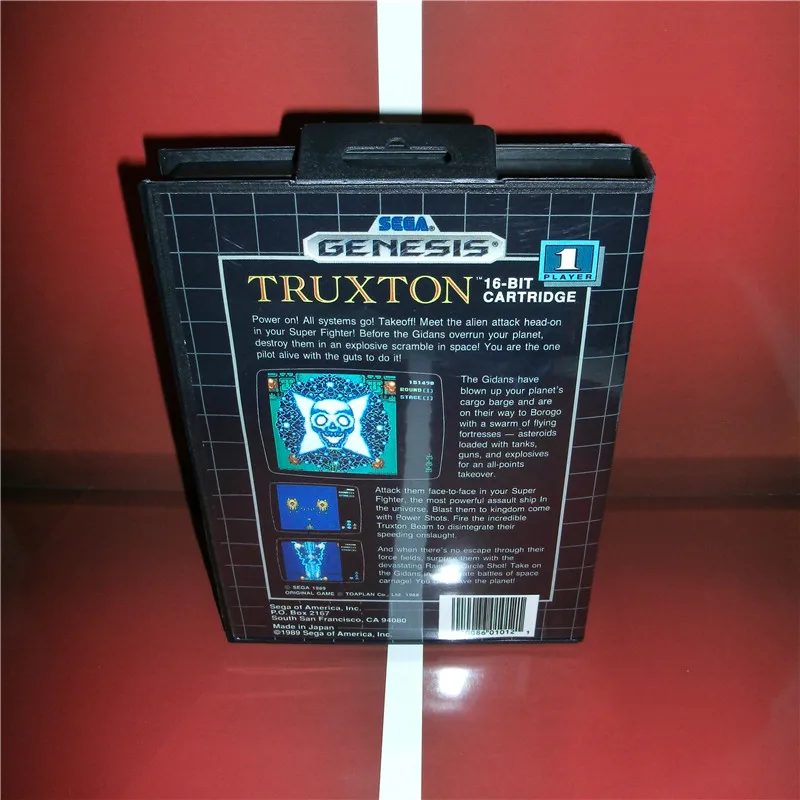 Truxton США Крышка с коробкой и руководство для sega Megadrive Genesis Видео игровой консоли 16 бит MD карты