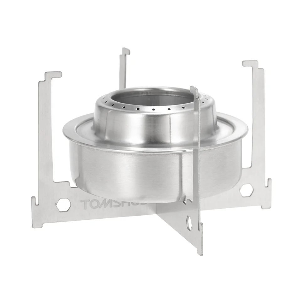 stove TOMSHOO мини-печь для спирта, поднос для Спиртовка, портативная мини-Ультралегкая напольная печь для кемпинга, печь с крестообразной подставкой - Цвет: stove