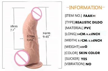 FAAK 2.24" thick realistic dildo suction cup curved big penis g spot stimulate sex toys for women brown dick erotic products 2
