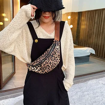

2020 New Fanny Pack Women Waist Belt Bag Leopard print Vintage Waist Bags Girl Fashion Waist pack Pouch Phone Leather Chest pack