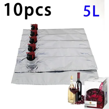 

Aluminum Foil BIB Bag Butterfly Tap Food Beer Juice Drink Bags 5 L Storage