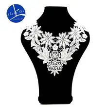 Вышивка шеи воротник diy поддельные съемные воротники водорастворимые Женская бутоньерка трехмерные кружевные аксессуары