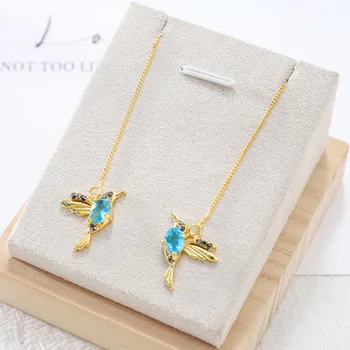 

Elegant Simulation Hummingbird Earrings for Women Drop Dangle Earrings Jewelry Wholesale