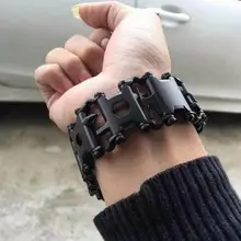 Носимый протектор 29 в 1 Многофункциональный инструмент браслет ремень отвертка Открытый аварийный комплект мульти Edc инструменты