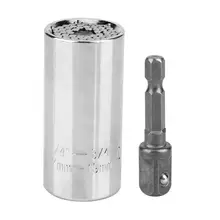 1/4in-3/4in Универсальный крутящий момент головка гаечного ключа Набор 7-19 мм универсальной розеткой на рукавах и в нижнем части 3/8in Мощность Дрель адаптер