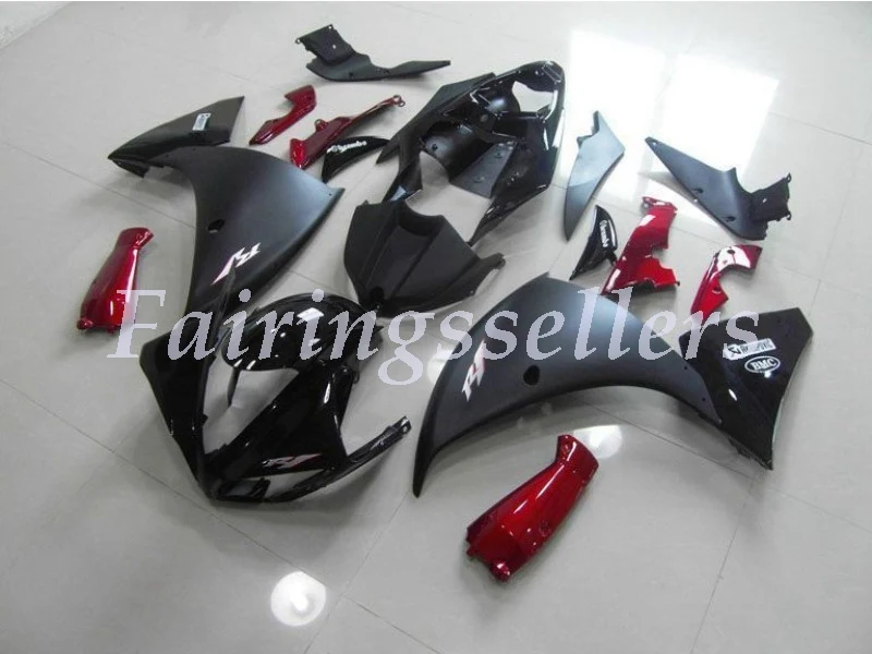 Matte Gloss Black 4 бесплатные подарки ABS полном баке обтекатель, пригодный для Yamaha YZF1000 R1 2009 2010 2011 2012 YZF R1Custom обтекатели комплект матовый черный глянец - Цвет: Matte Gloss Black