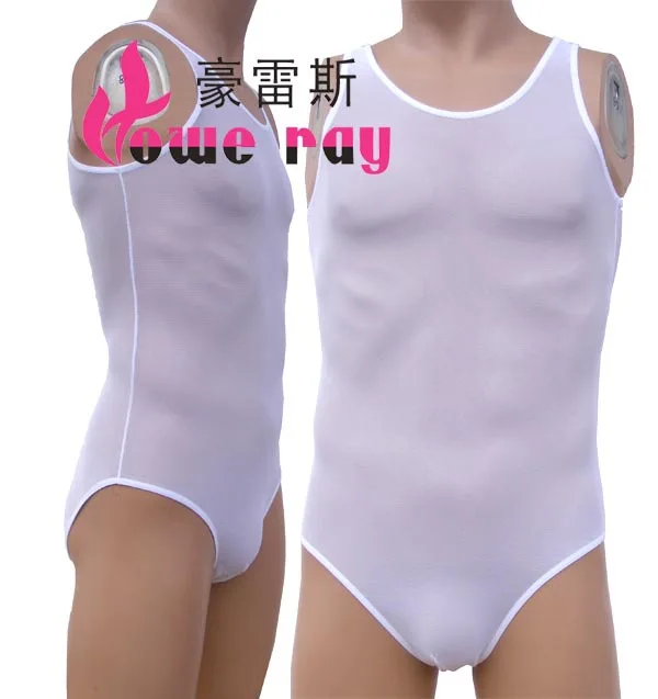 thermal pants 2020 Brand Howe Ray Men's Solid Mesh One-Piece Sexy Lingerie Men Undershirts Bodysuit Gay Underwear best long underwear