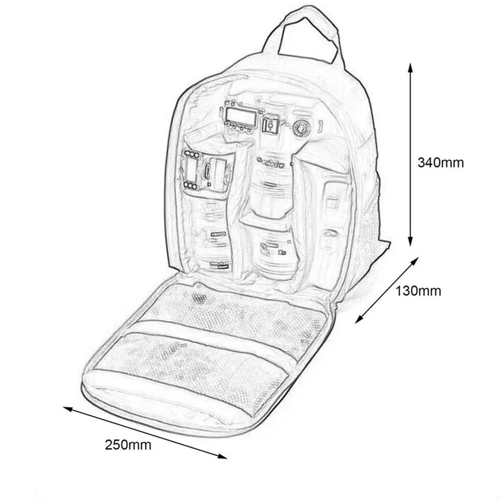 Waterproof Camera Backpack for Digital DSLR Camera Bag Outdoor Traveling Multi-functional Case for Nikon Canon SLR