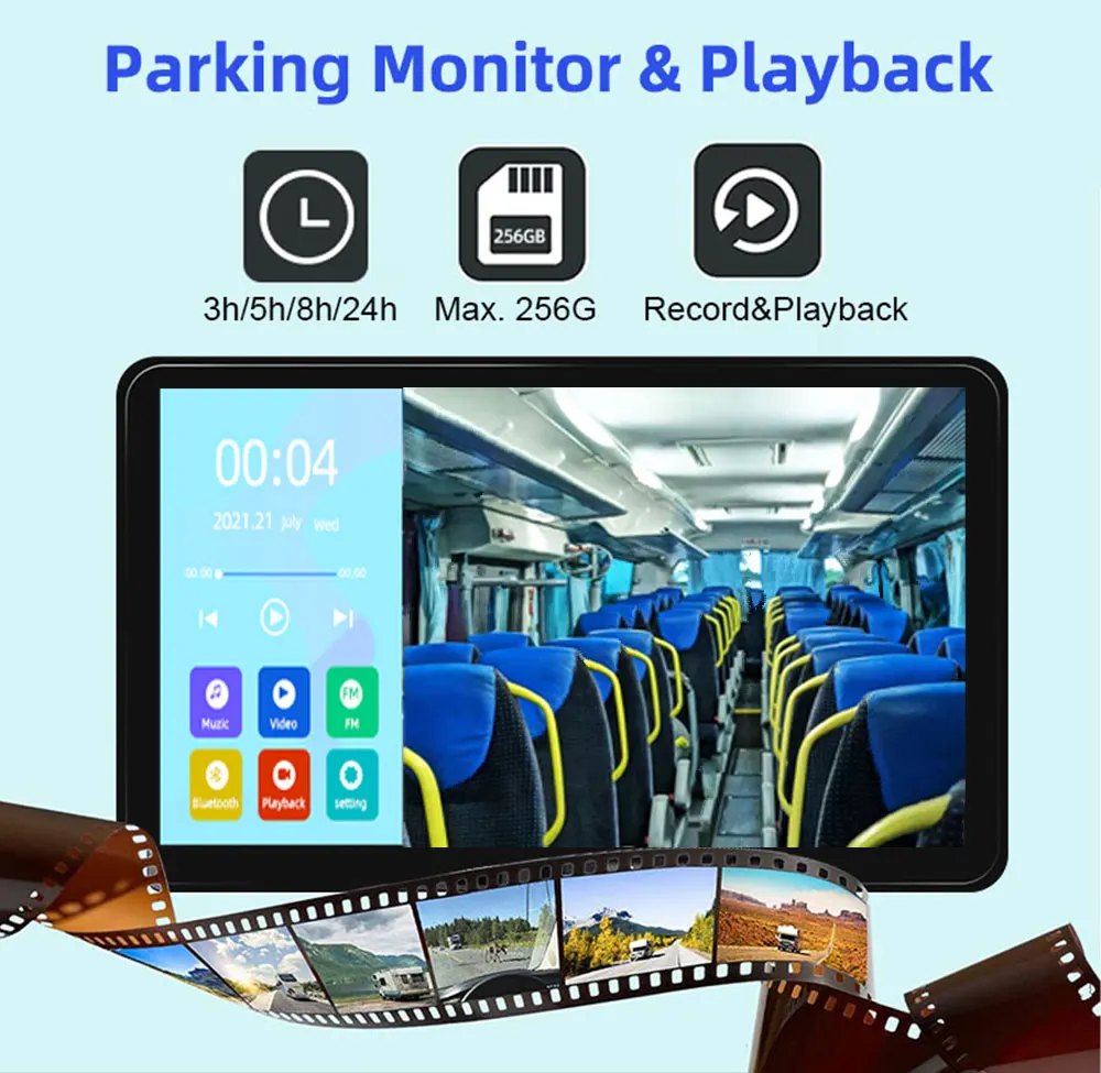 hidden surveillance cameras with audio 10.36 inch IPS Touch Split Screen  AHD Car Monitor 4CH Vehicle DVR MP5 Bluetooth Mobile Phone Cast with Parking Video Recorder outdoor camera system