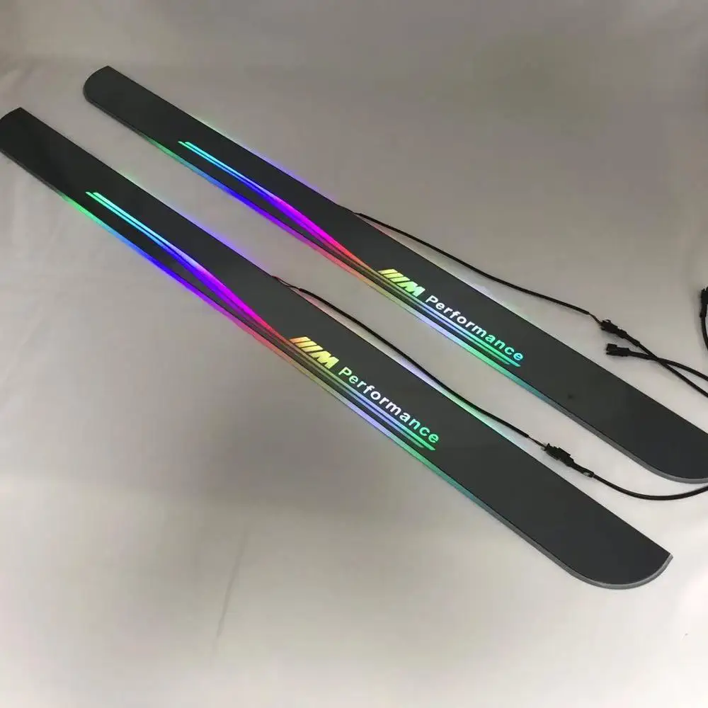  Osmrk led moving door scuff for BMW coupe dynamic door sill plate flat lining overlay guards welcom - 4000047064153