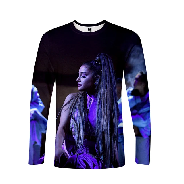 3D Ariana Grande tshirts women Cool long sleeve T-shirt Fashion Casual Long Sleeve T-shirt Tops Plus Size Autumn/Sumemer