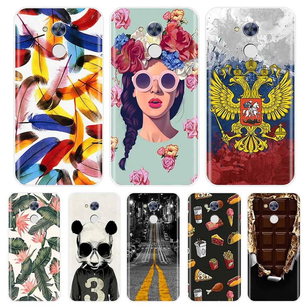Чехол для телефона Huawei Honor 4C 5C 6C 6A Pro мягкая задняя крышка из ТПУ с художественными
