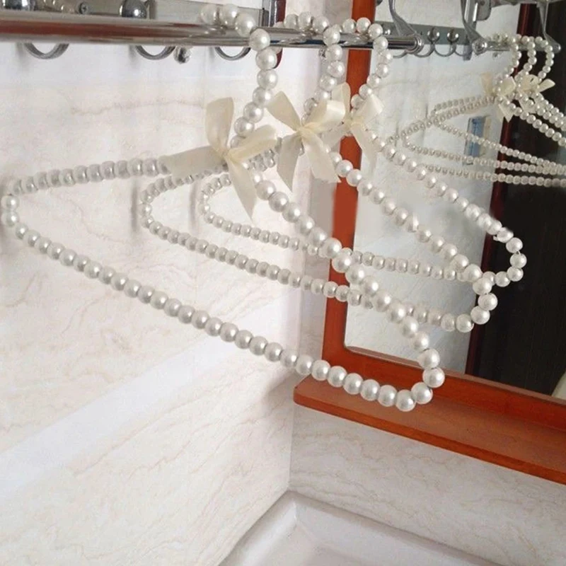 10Pc Elegant Clothes Hanger Plastic Pearl Circle Space Saver Drying Rack Dress Storage Household Wardrobe Organizer | Дом и сад