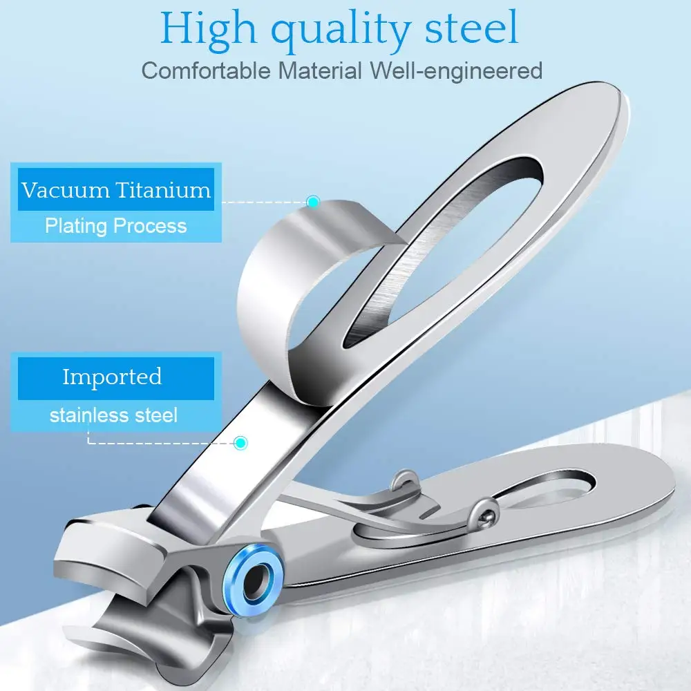 High quality Nail Clippers Stainless Steel Wide Jaw Opening Manicure  Fingernail Cutter Thick Hard Ingrown Toenail Scissors tools - AliExpress