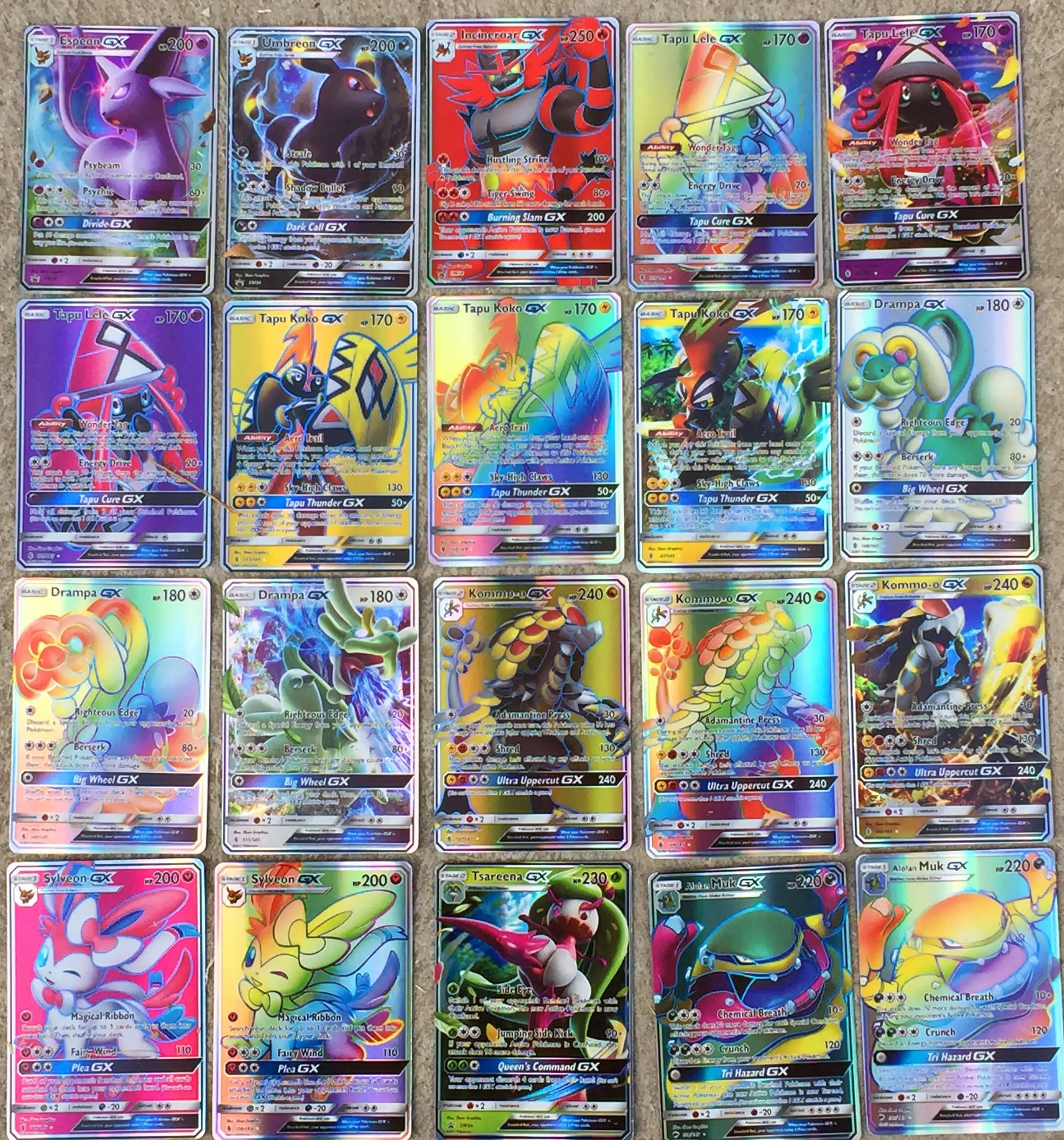 NEW CARDS 200B Pcs 80 TEAM + 120 GX Ultra Beast TCG Shining Cards Game Battle Trading Cards for children toys Xmas