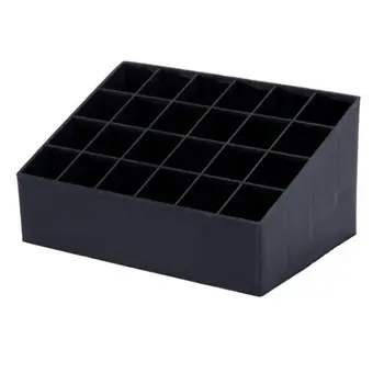 

24 Grid Lipstick Holder Plastic Cosmetic Organizer Lipsticks Display Rack Portable Makeup Storage Box