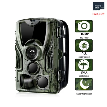 

Hunting Camera HC-801A With 5000Mah Lithium Battery 16MP 64GB Trail Camera IP65 Photo Traps 0.3s 850nm Wild Camera