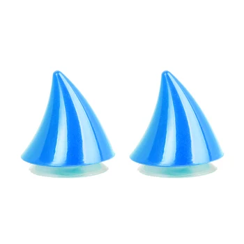 

2pcs Headwear Cool Off Road Durable Wear Resistant Easy Install Devil Horn Motorcycle Helmet Corner Soft Rubber With Suction Cup