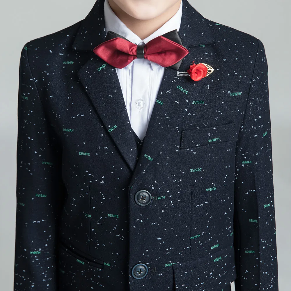 YuanLu/костюмы для мальчиков; Блейзер; пиджак для свадебной вечеринки; Детские костюмы в британском стиле; костюм для выступлений; Terno Infantil